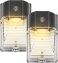 CINOTON 26W LED Wall Pack Light with Dusk to Dawn Sensor - Warm 3000K