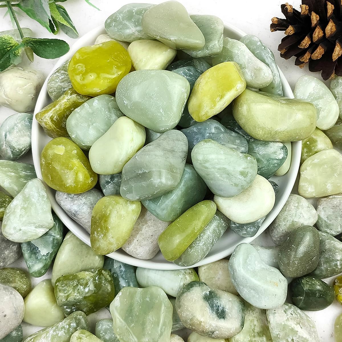 20lbs Jade River Rocks for Indoor Plants and Outdoor Decor