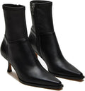 Womens Ankle Boots Stiletto High Heel Pointed Toe - Dressy Short