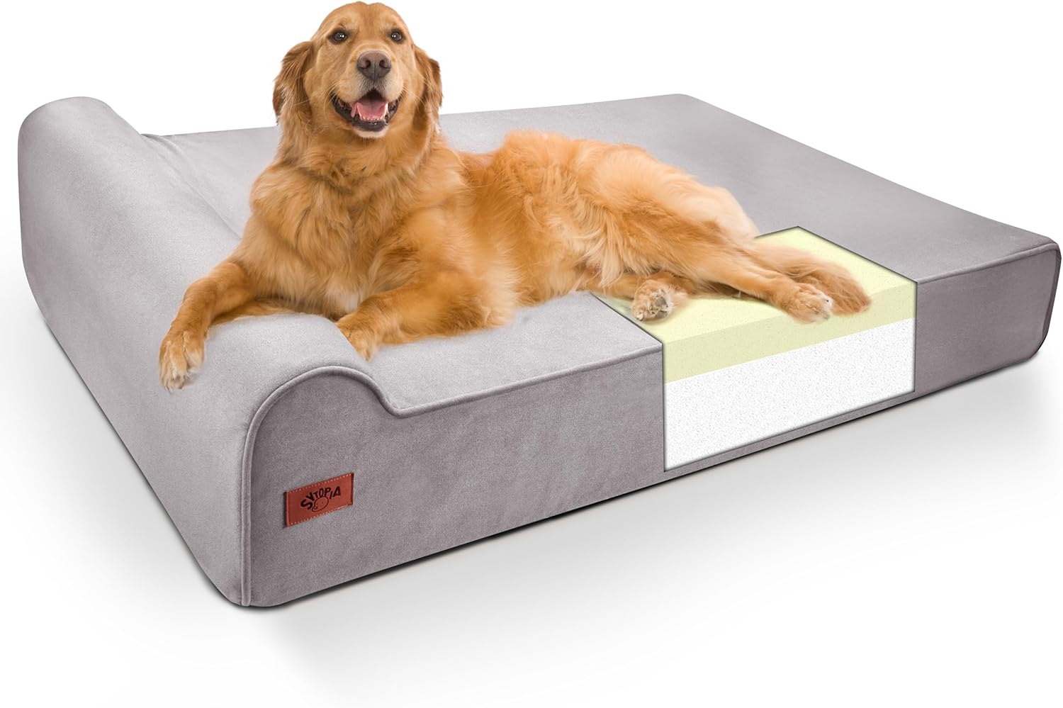 Sytopia XXL 35D Memory Foam Dog Bed for Large Senior Dogs