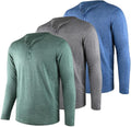 Henley T-Shirts 4Pack Mens Short Sleeve Henley Shirts - Classic