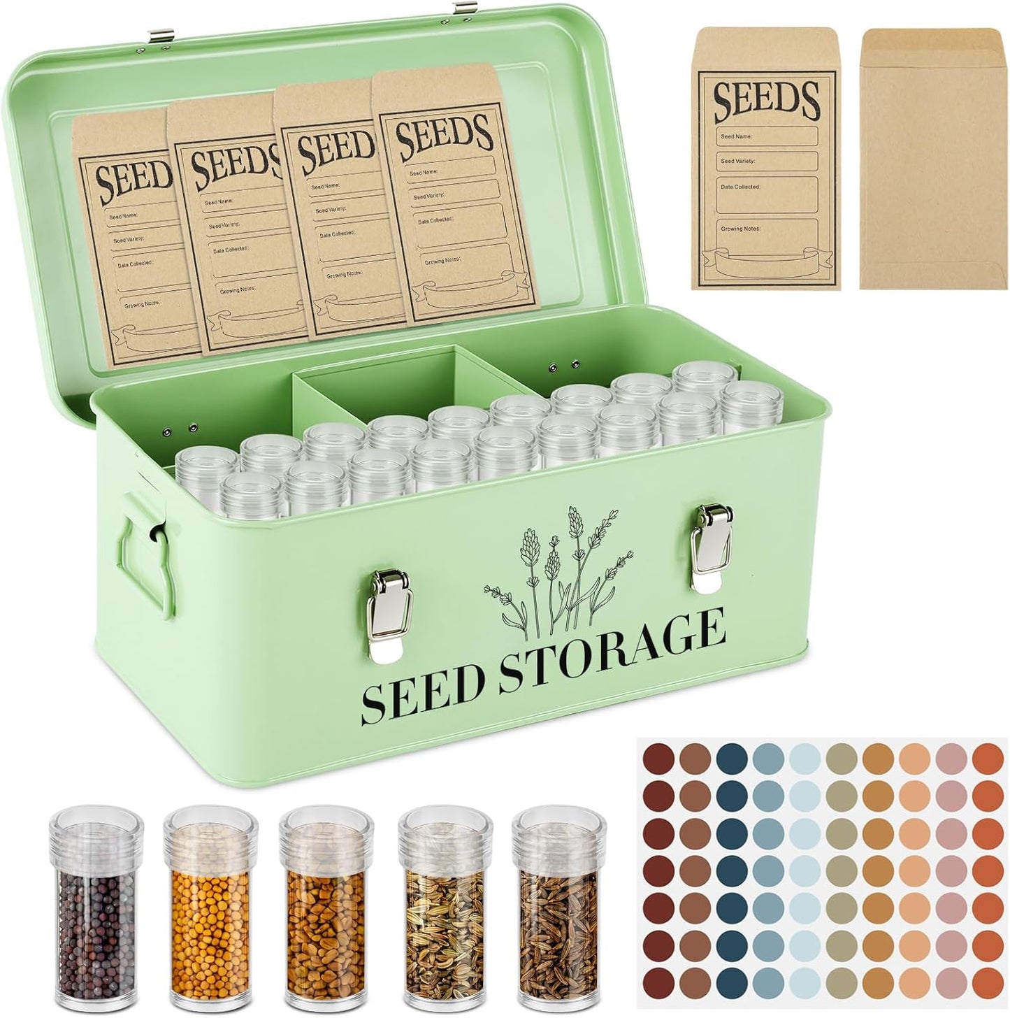 60 Slots Seed Storage Box for Organized Gardening Essentials