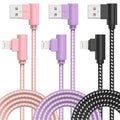 Fast Charging Trio for iPhone 14/13/12 - 10ft Nylon Braided Cables - MFi Certified