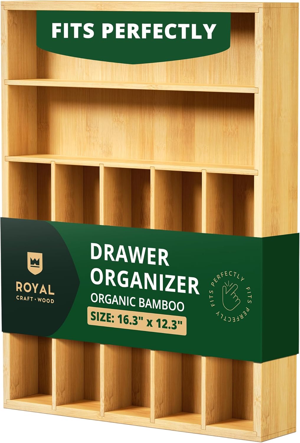 Luxury Bamboo Utensil Rack for Kitchen Drawer Organization