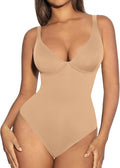 FeelinGirl Shapewear Bodysuit Tummy Control Deep V - Smooth Silhouette