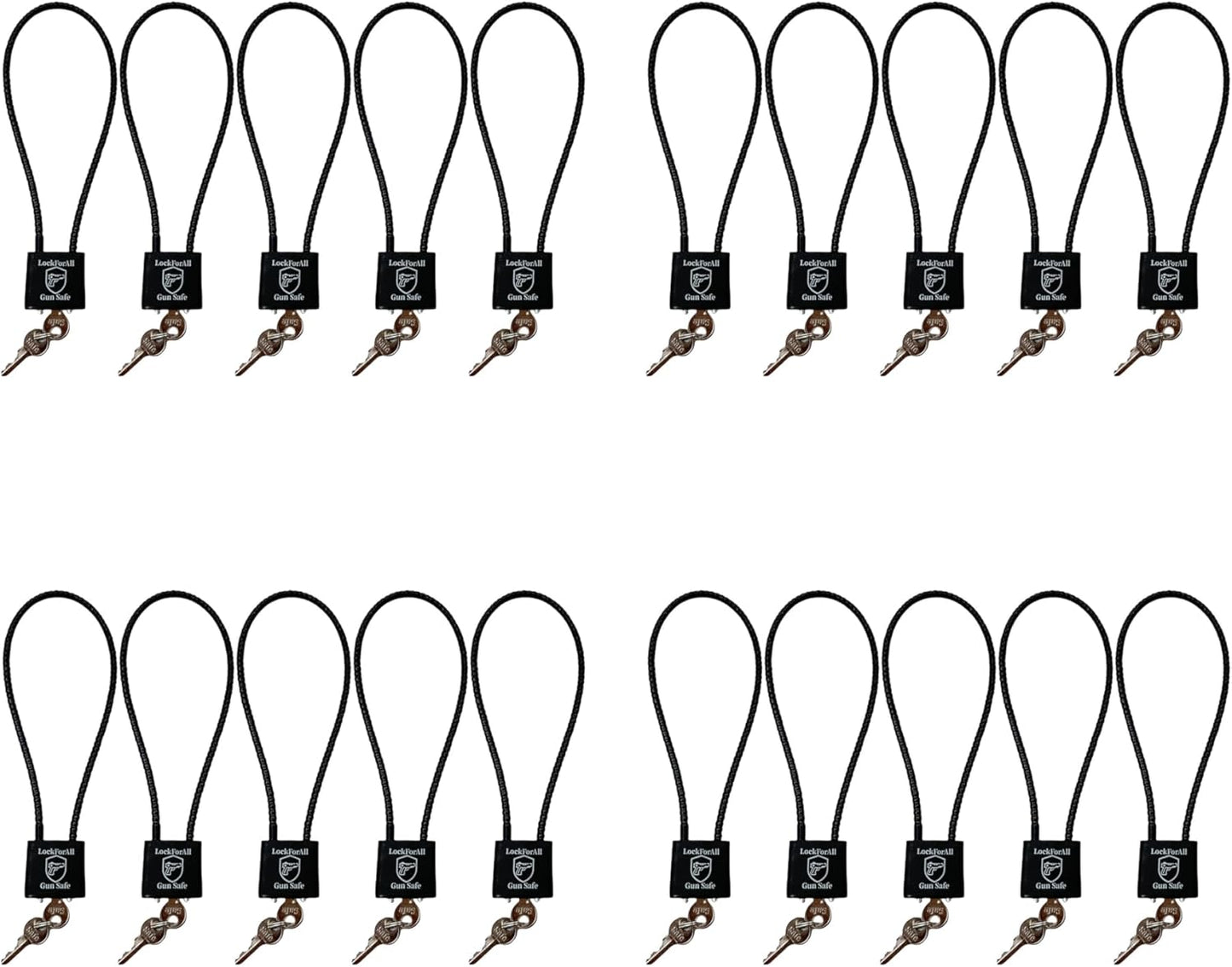 Cable Gun Locks with Keys for Hunting Sports and Safety