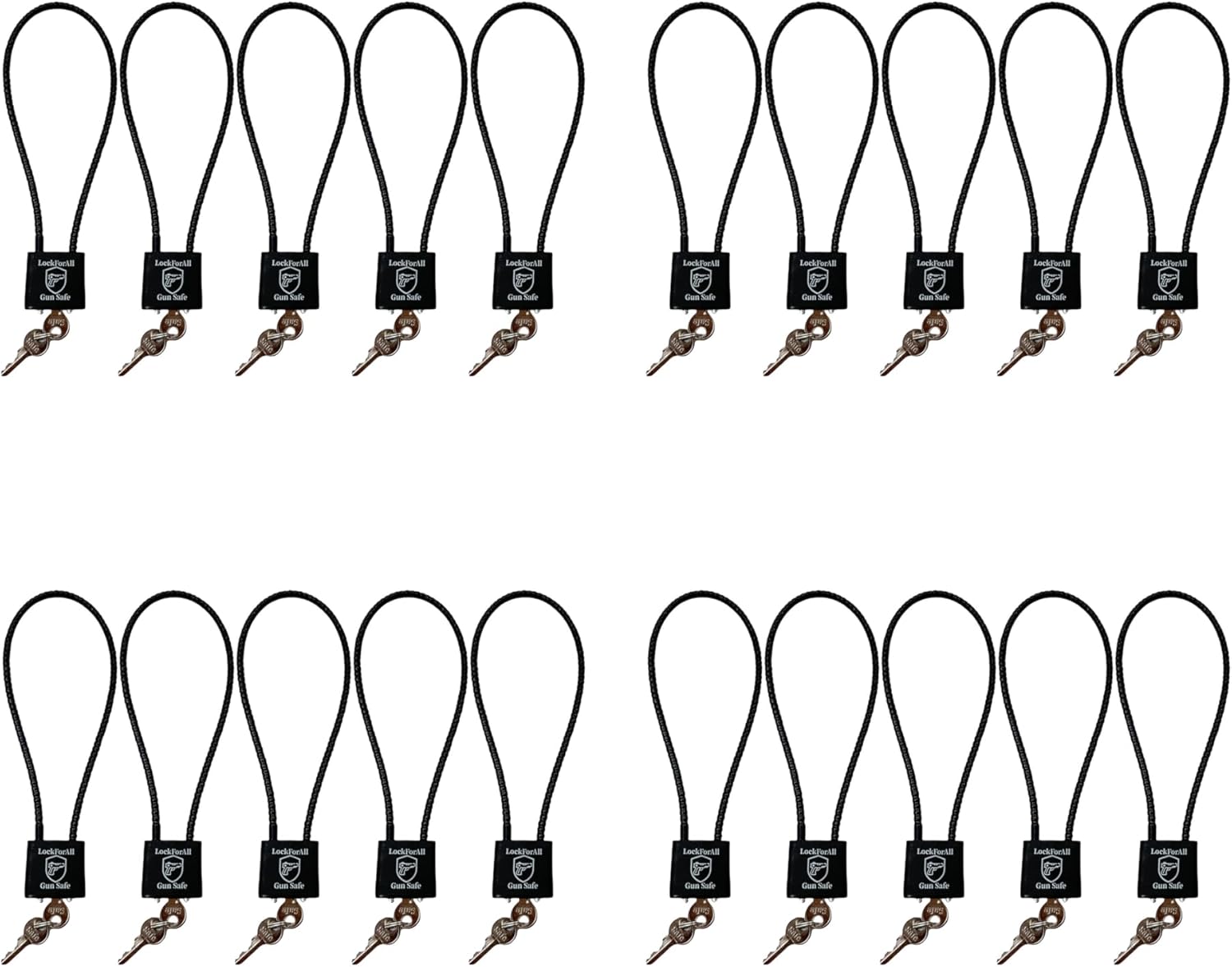 Cable Gun Locks with Keys for Hunting Sports and Safety