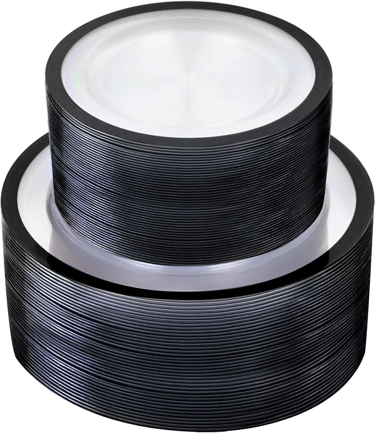 U-QE Disposable Black Plates - Heavy Duty Party Plates Set for Easter