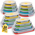 Collapsible Food Storage Containers 16 Pack - Space-Saving Silicone