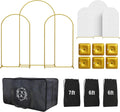 Metal Arch Backdrop Stand and Cover Set 3 Gold Frames - Photo-Ready