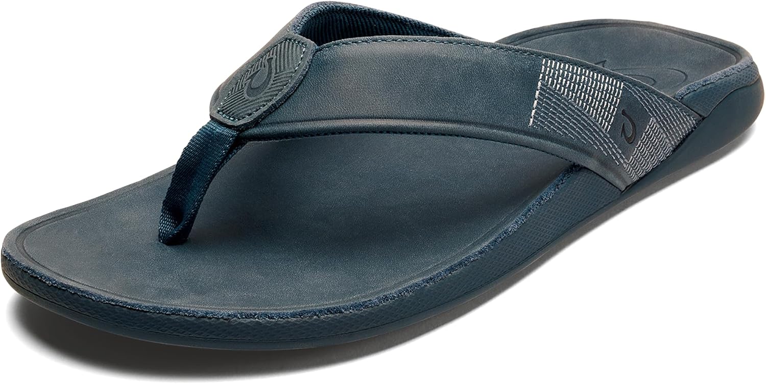 OLUKAI Tuahine Men's Waterproof Leather Sandals for Comfort