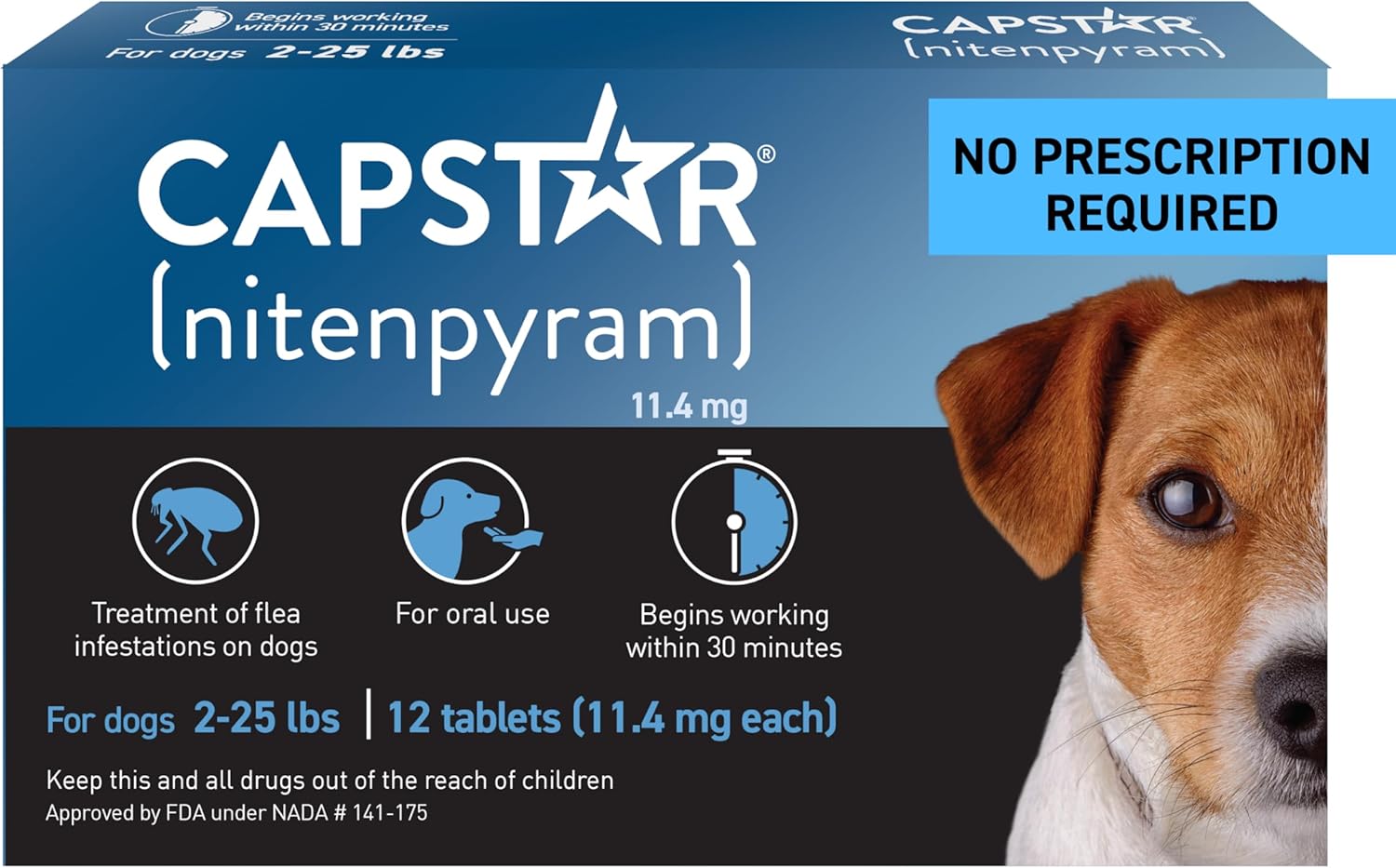Capstar Fast-Acting Oral Flea Treatment for Dogs 2-25 lbs