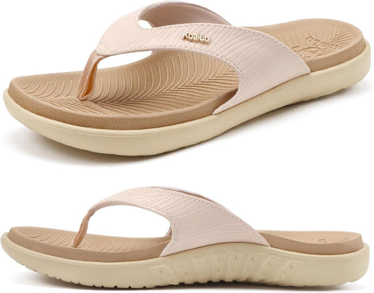 KuaiLu Flip Flops For Women with Arch Support and Comfort