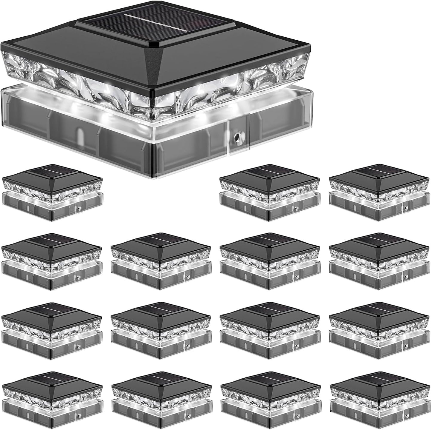 Solar Post Cap Lights for 4x4 Wood & 5x5 Vinyl Fences