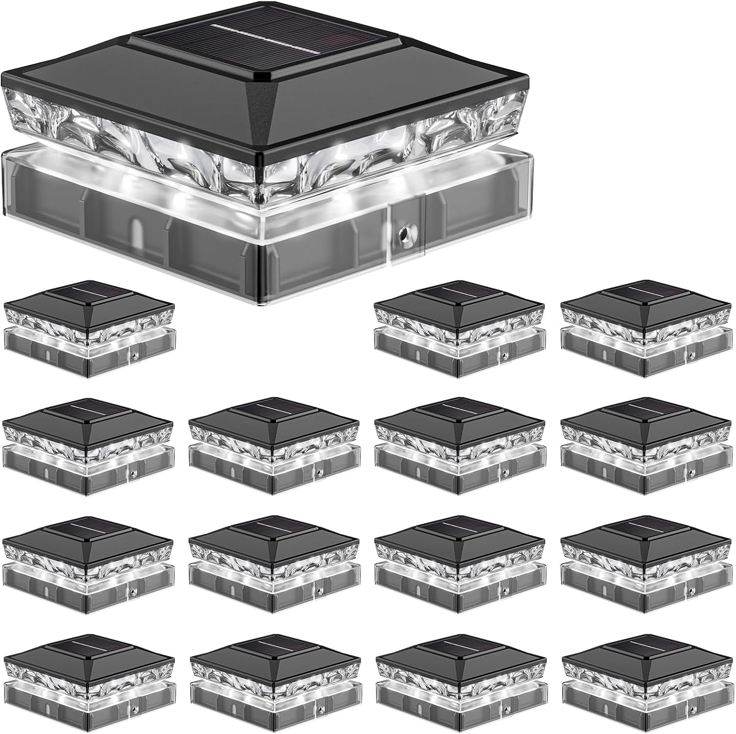Solar Post Cap Lights for 4x4 Wood & 5x5 Vinyl Fences