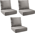 Outdoor Cushion Set 24x24x6 in Patio Seat Covers - 3-Pack