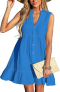Cotton Ruffle Hem Beach Cover Up Dress - Lightweight Summer Staple