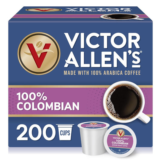 Victor Allen's 100% Colombian Medium Roast Coffee Pods 200 Count