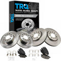 TRQ Front and Rear Brake Pad & Rotor Kit Compatible with 2016-19 Chevy