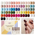 Gel Nail Polish Kit 42 Pcs - 39 Classic Colors with Glossy & Matte Top