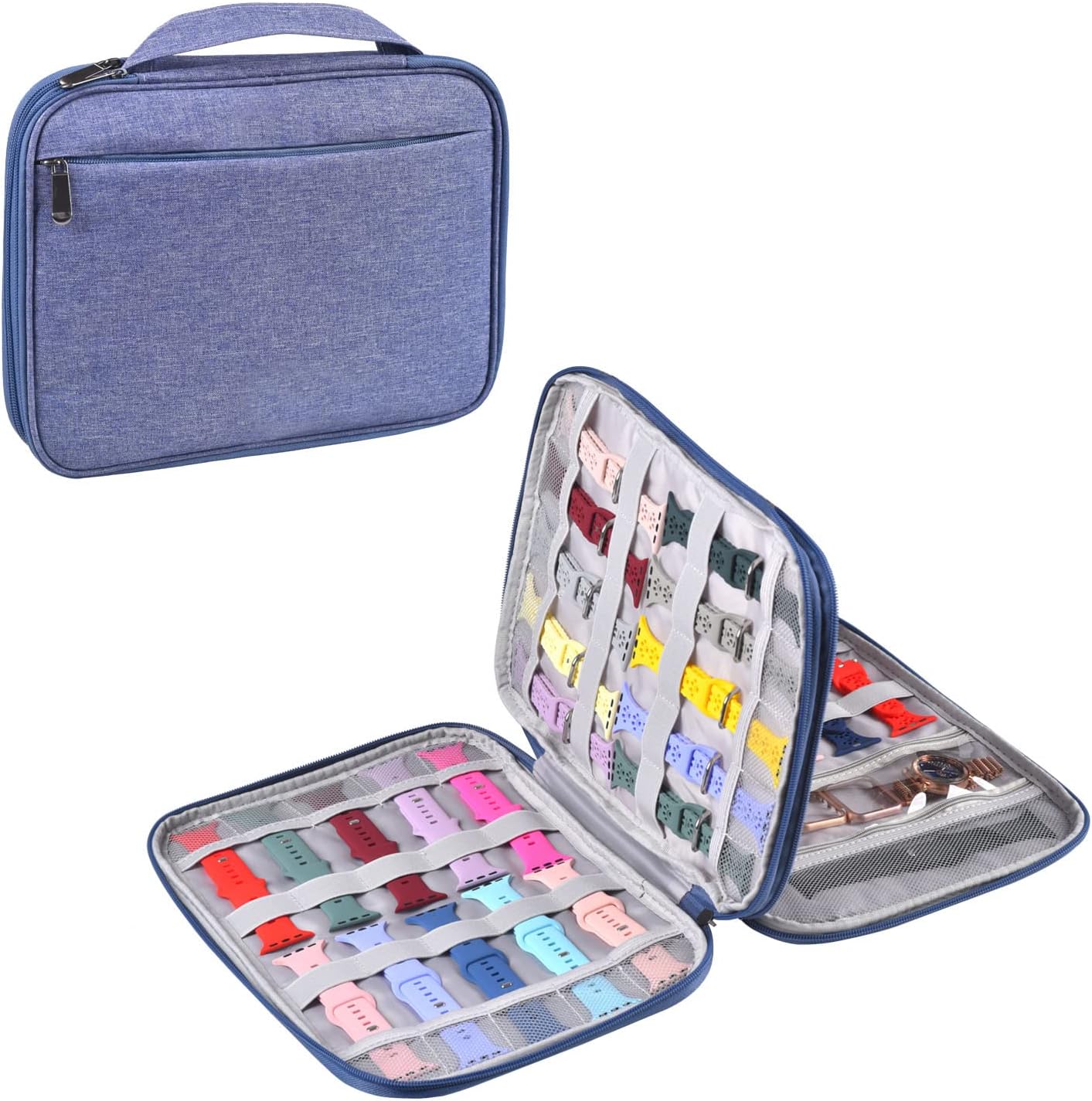Ultimate 35-Band Watch Band Organizer in Blue-Purple