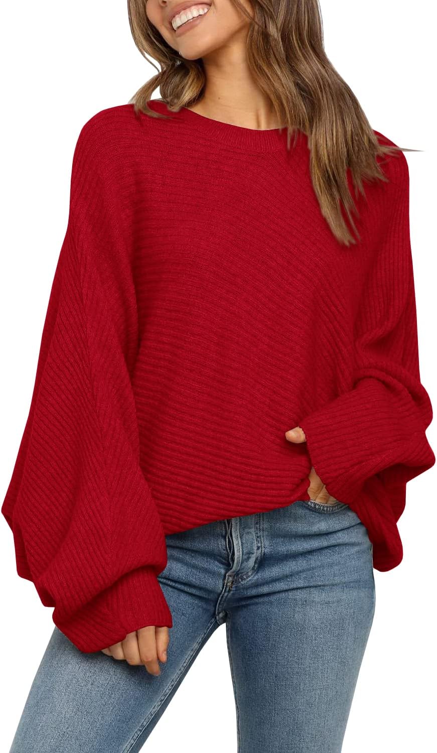 Mafulus Women's Oversized Crewneck Sweater for Stylish Comfort