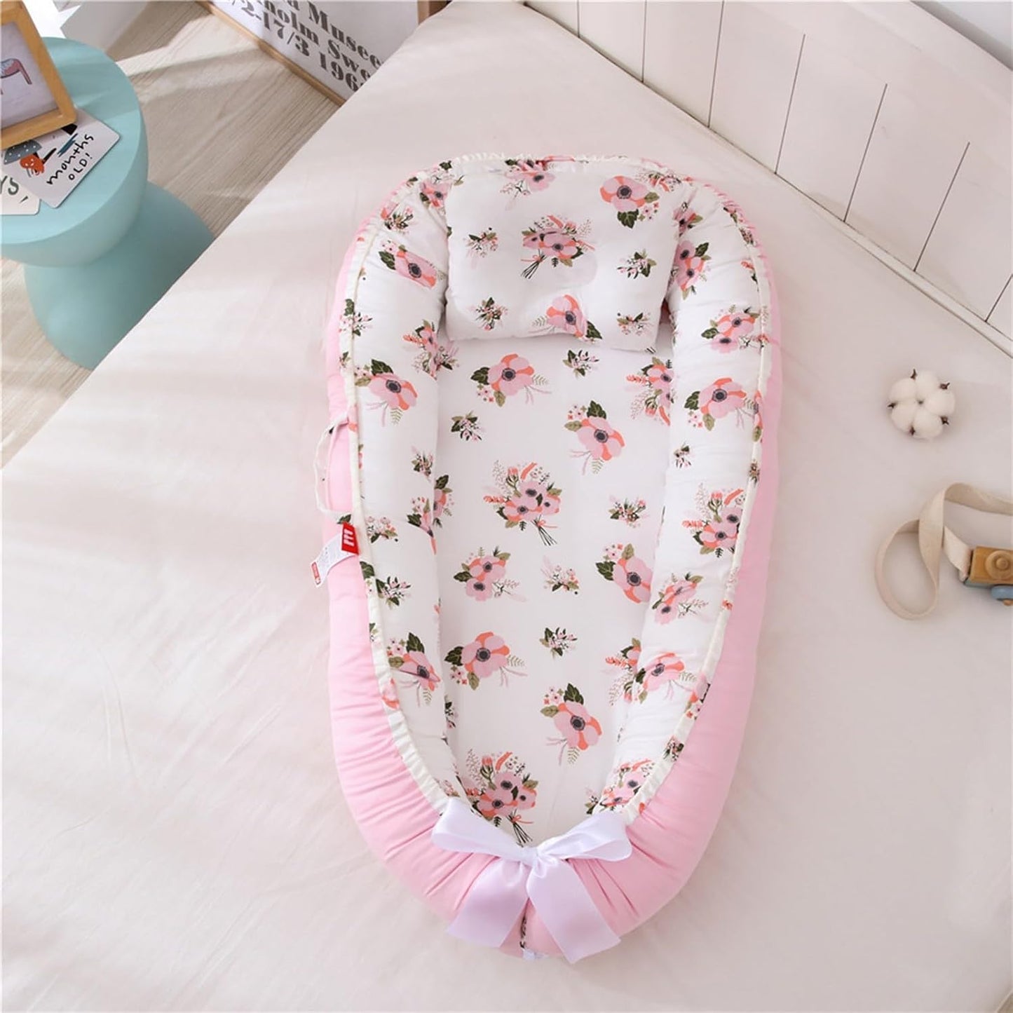 Baby Nest Lounger for Newborns - Soft Co-Sleeping Mattress