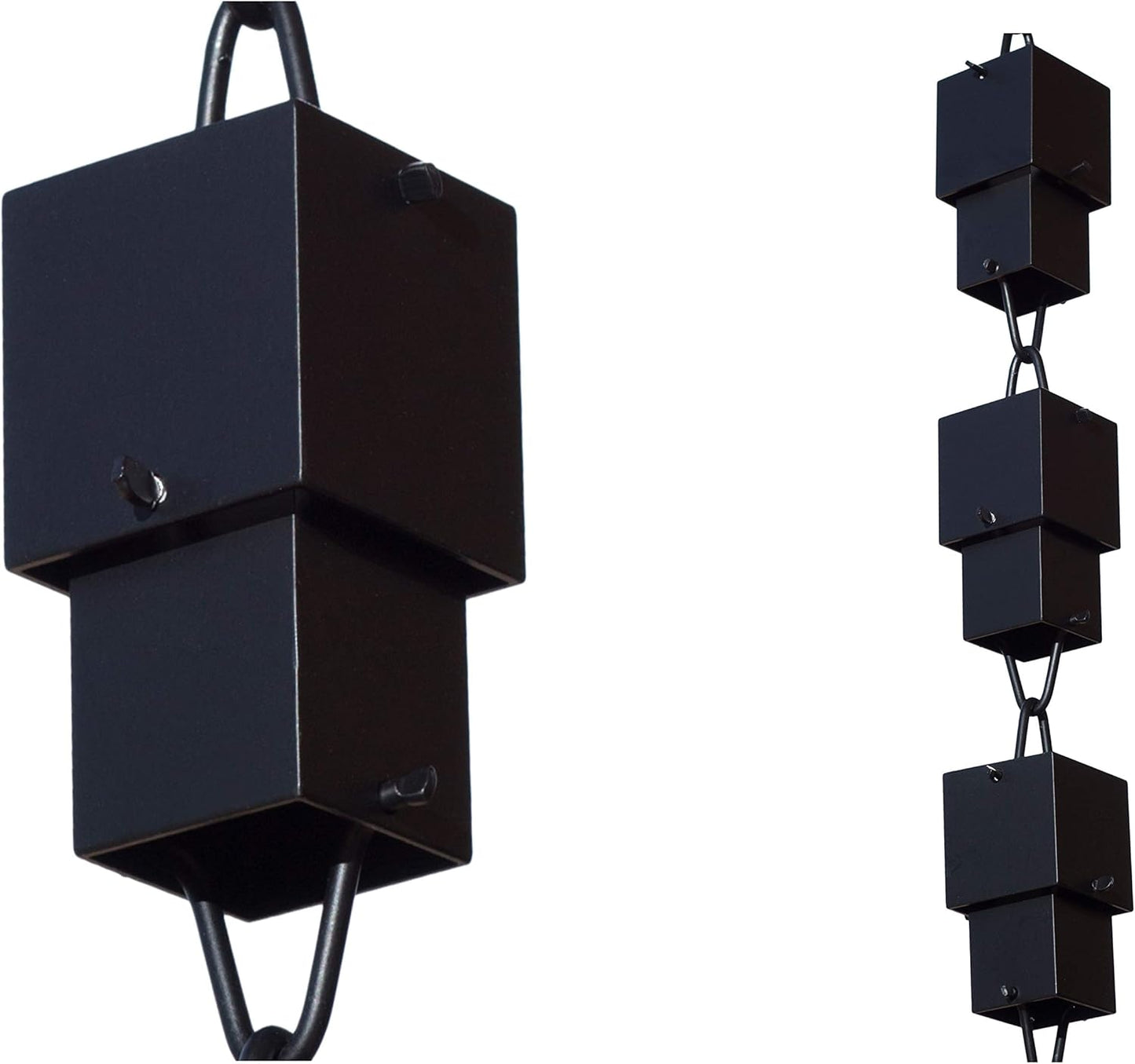 Monarch Rain Chains 8.5 Ft Black Aluminum Decorative Rain Chain