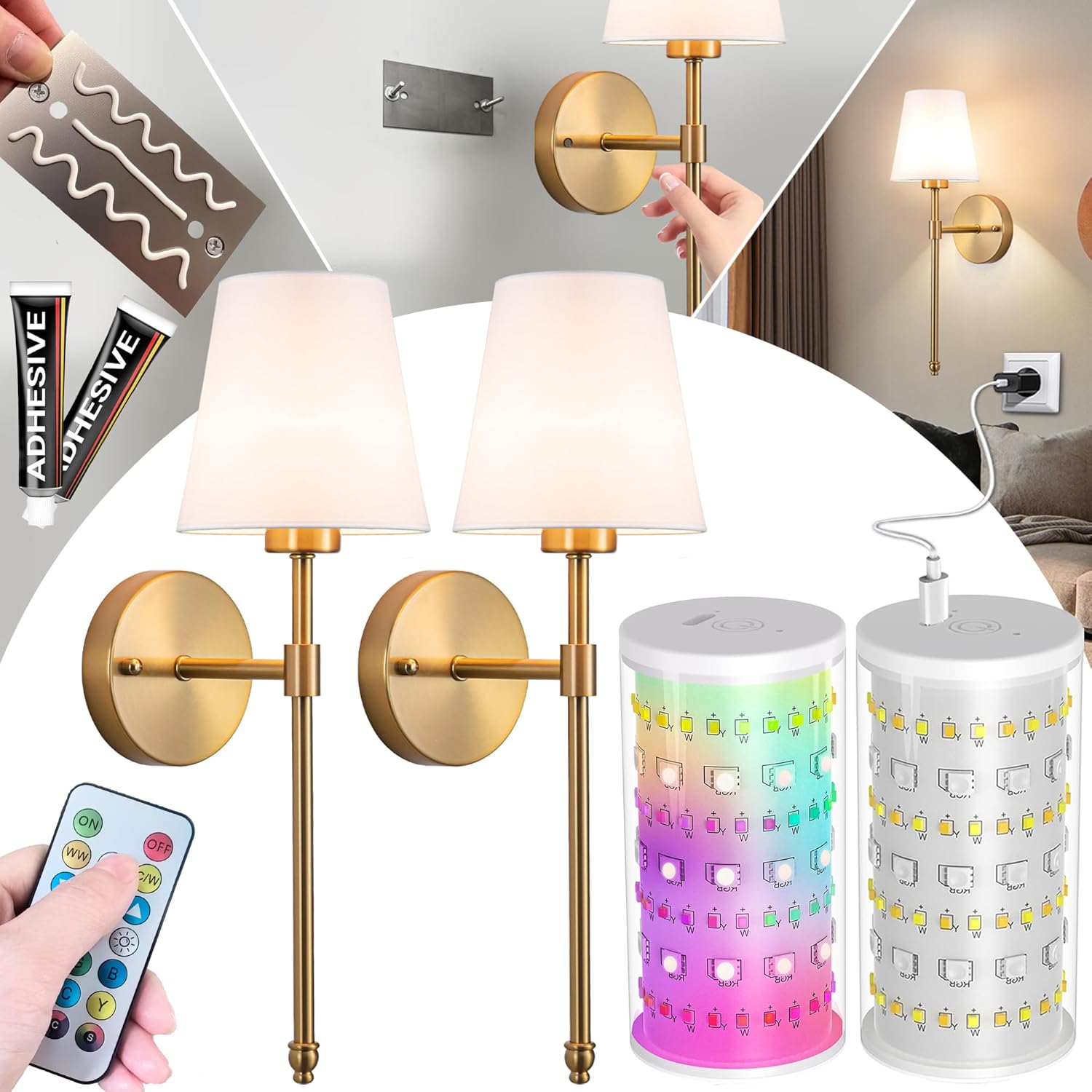 Battery Operated Wall Sconce: Easy to Install Wireless Lamp