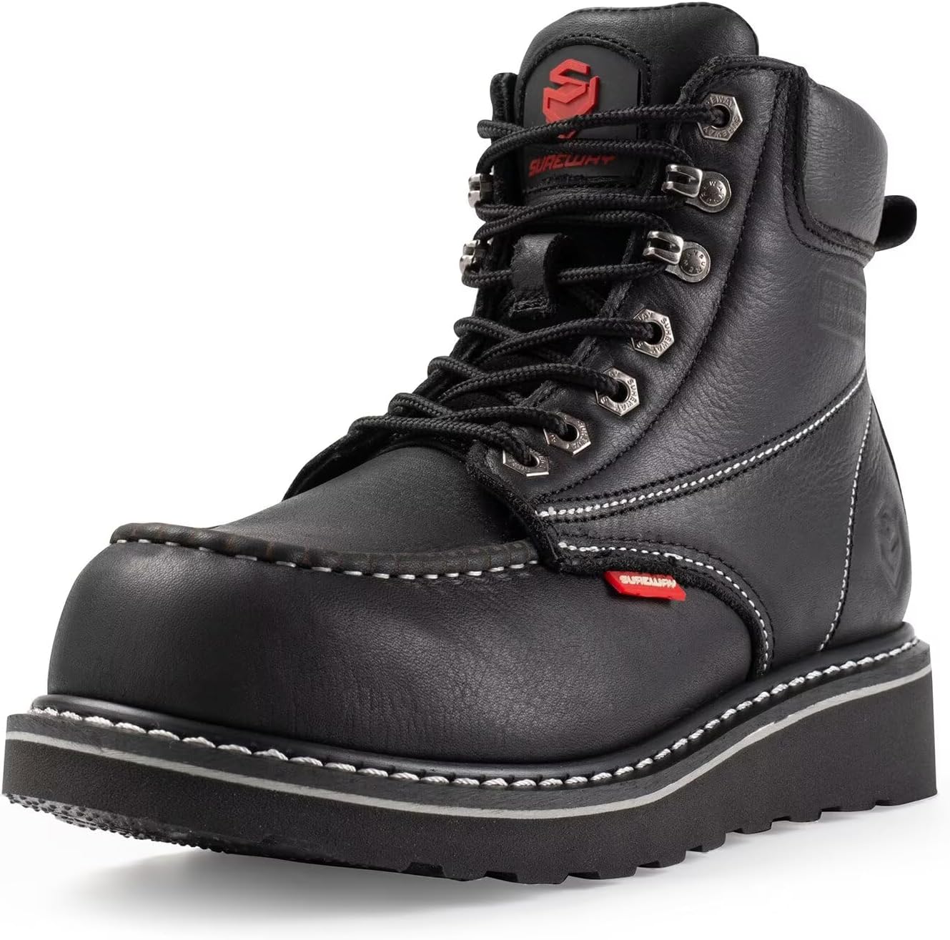SUREWAY 6 Heavy Duty Steel Toe Work Boots for Men - Durable Comfort