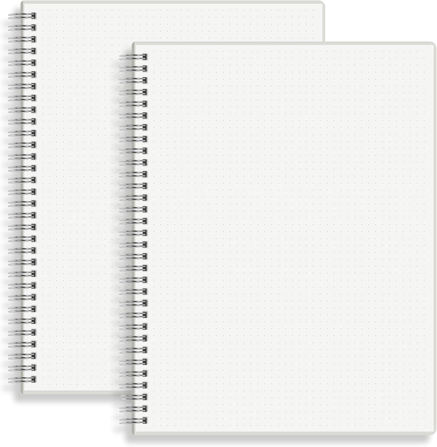 Premium Dot Grid Notebooks for Writing & Drawing, 8.5 x 11, 100gsm Paper, Sturdy Cover, 128 Pages (2 Pack)