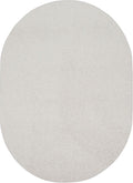 Off White 7 ft x 9 ft Oval Area Rug - Soft, Pet Friendly