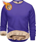 TACVASEN Men's Crewneck Sherpa Lined Sweatshirt - Warm (Style RFM2)