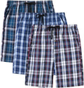Men's Sleepwear Shorts Pajama Bottoms 3-Pack - Comfortable Plaid