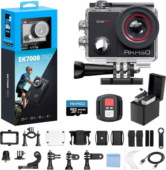AKASO EK7000 Pro 4K Action Camera with 256GB Accessories Kit
