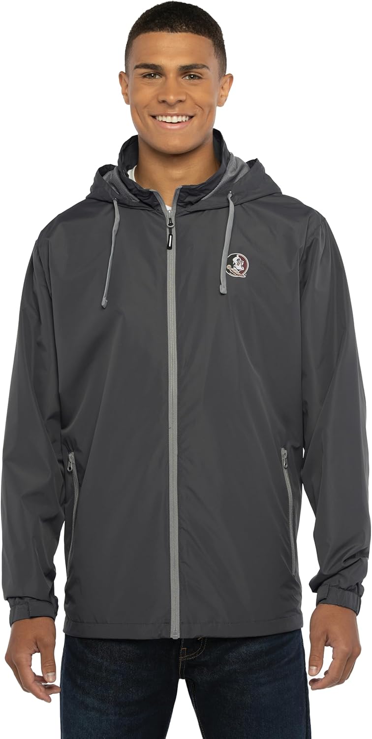 Men's Collegiate Premium Lightweight Packable Hooded Wind Jacket