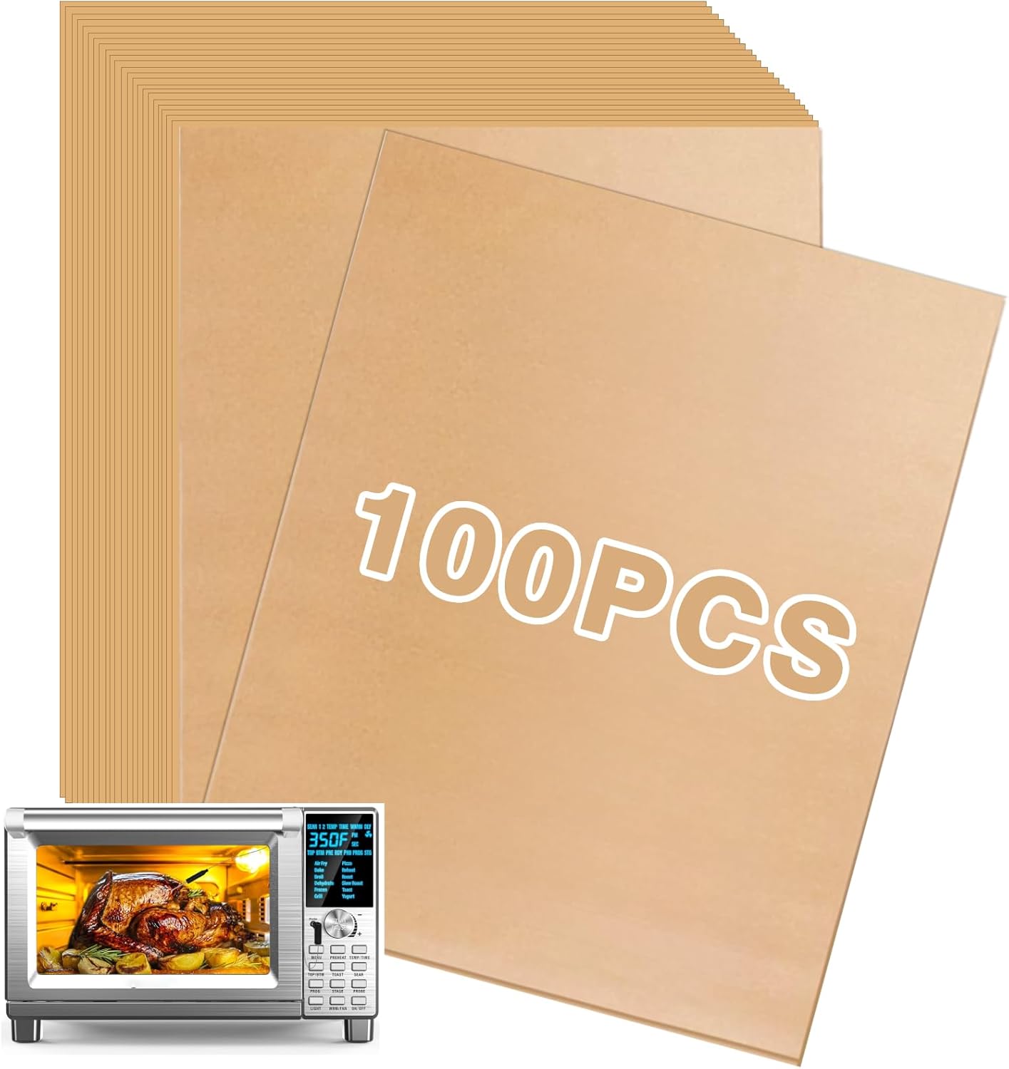 100PCS Disposable Air Fryer Liners for Nuwave Bravo Oven
