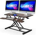 36 in Wide Sit to Stand Converter Desk - Smooth Dual Gas Spring