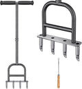 Lawn Coring Aerator Tool - 4-Core Manual Plug Aerator for Lawns