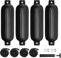 Boat Fenders 4Pack Ribbed Inflatable Fender Set - Dock Protection