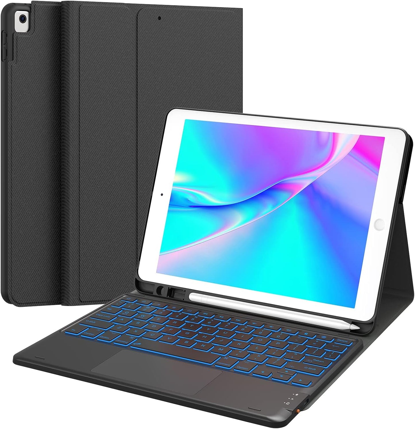 CHESONA iPad 9th Generation Case with Backlit Keyboard & Trackpad