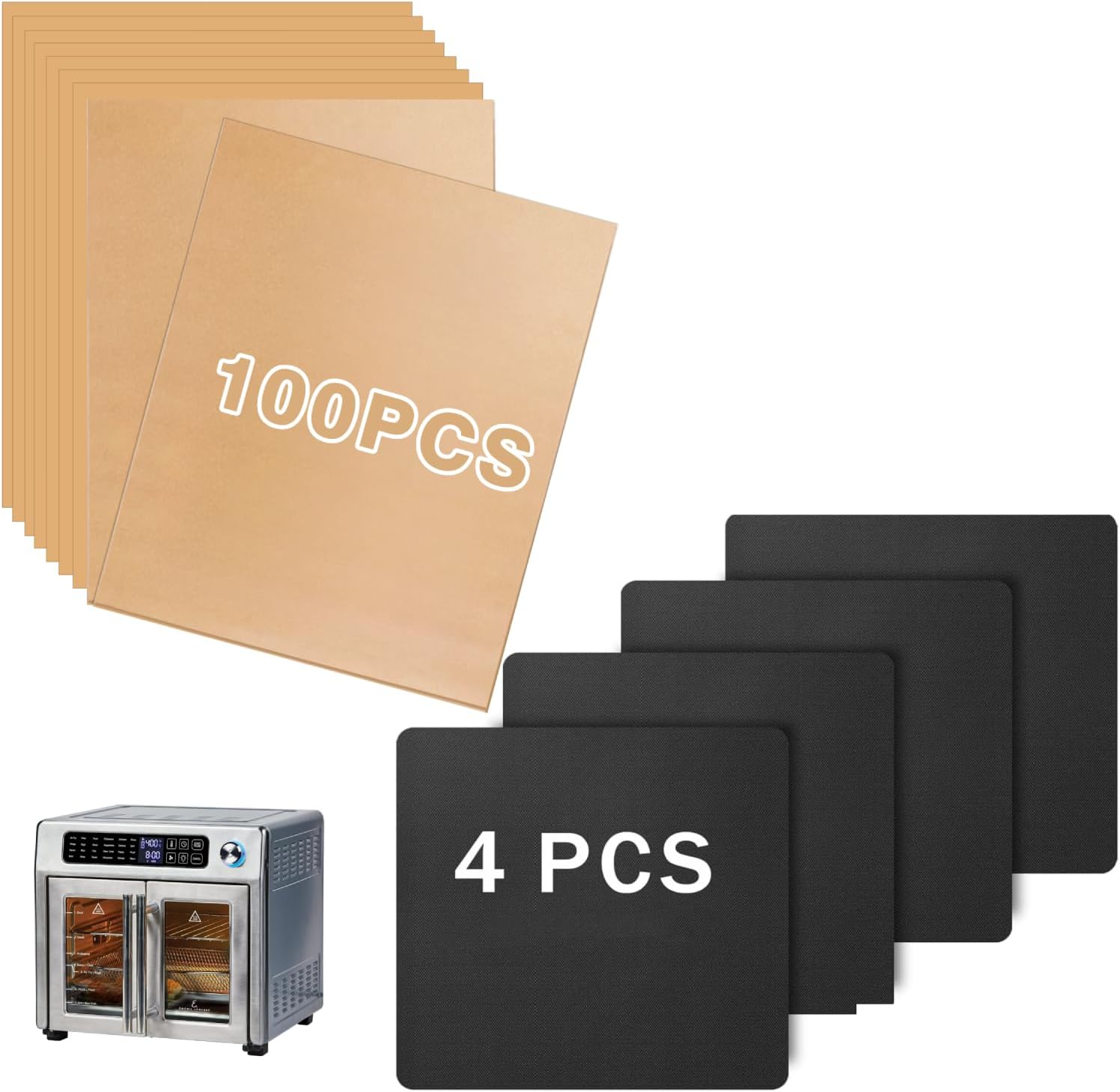 100 Unbleached Parchment Paper Liners for Emeril Lagasse Air Fryer