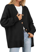 ZESICA Womens 2025 Fall Long Sleeve V Neck Button Cardigan - Cozy