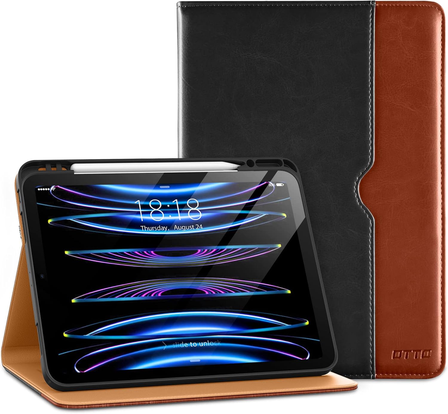 DTTO Leather Folio Case for iPad Pro - Auto Wake/Sleep, Multi Viewing Angles