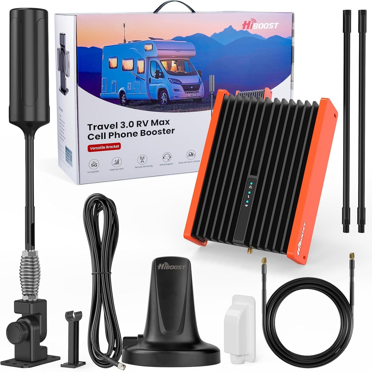 HiBoost Cell Phone Booster for RVs: 2025 New Version 4G 5G