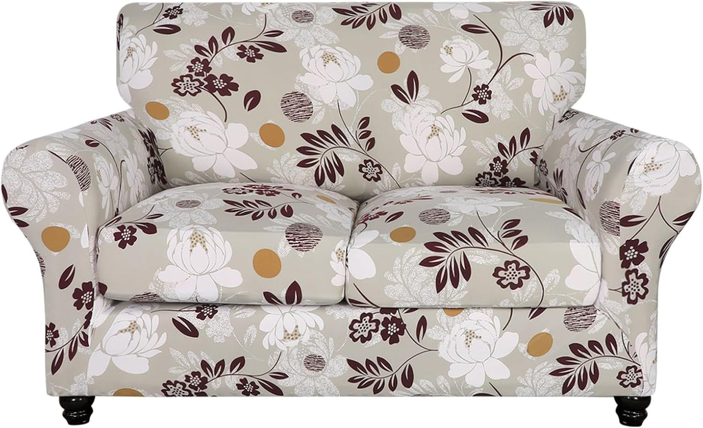 SearchI Stretch Sofa Cover for Loveseat with Floral Pattern