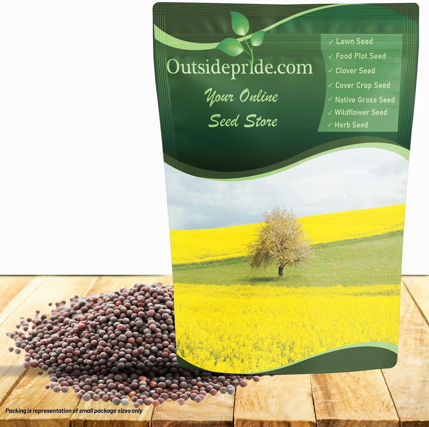 Outsidepride White Mustard Seeds for Planting - 50 lb