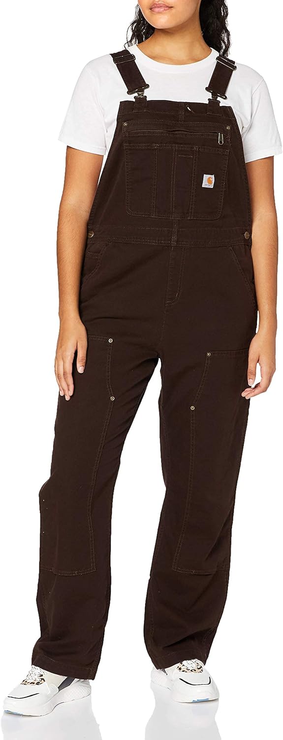Carhartt Women's Crawford Double Front Bib Overalls for Comfort