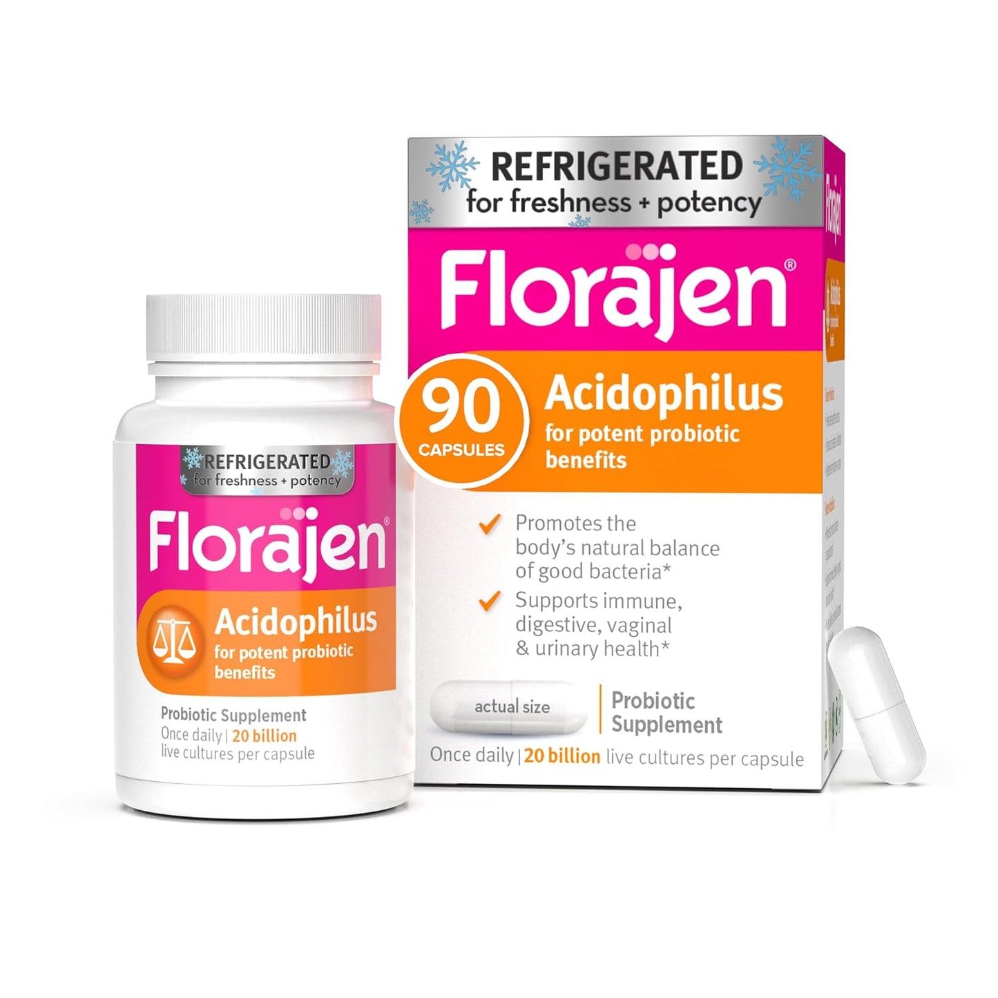 Florajen Acidophilus Probiotics for Gut and Immune Health
