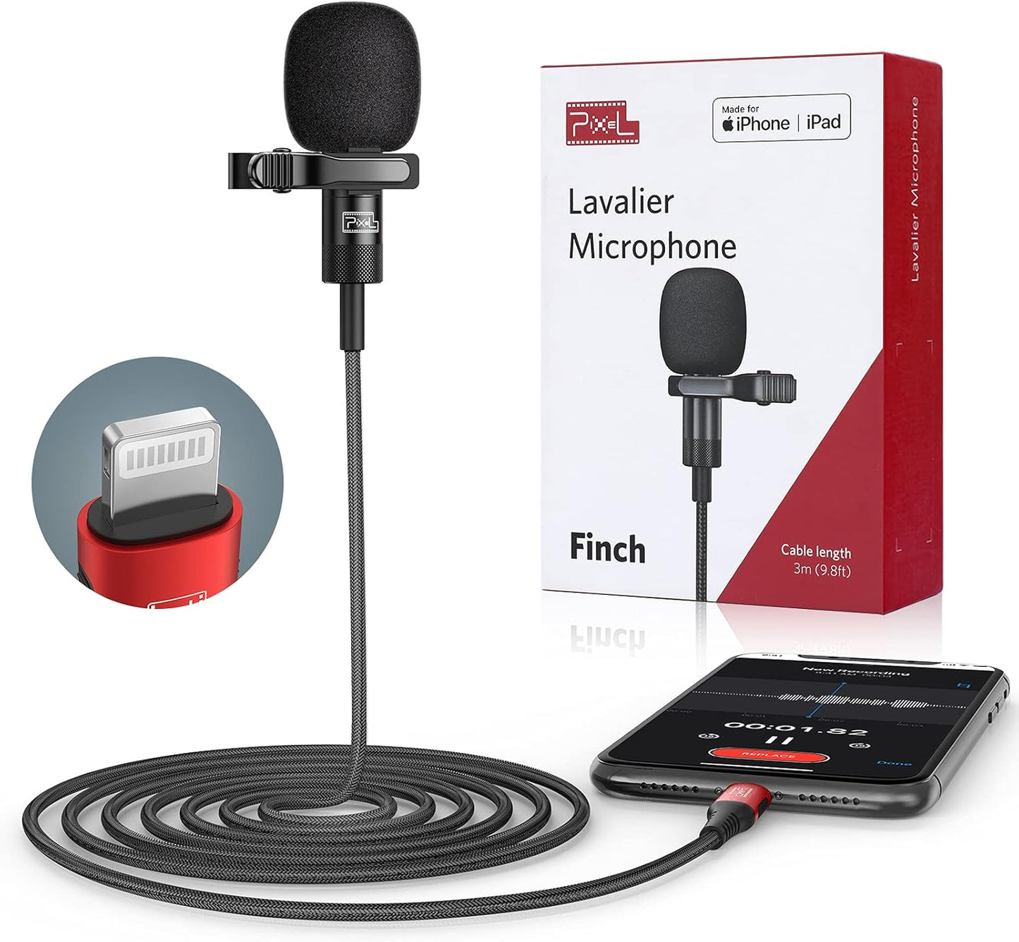 PIXEL Microphone for iPhone Live Streaming and Vlogging